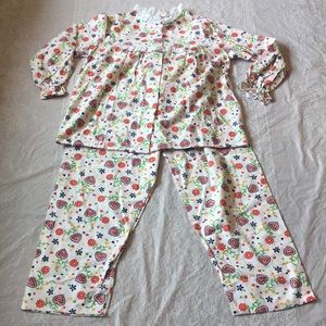Vintage 70’s? JC Penny Flannel Floral Print Cottagecore Pajama Set Size Large
